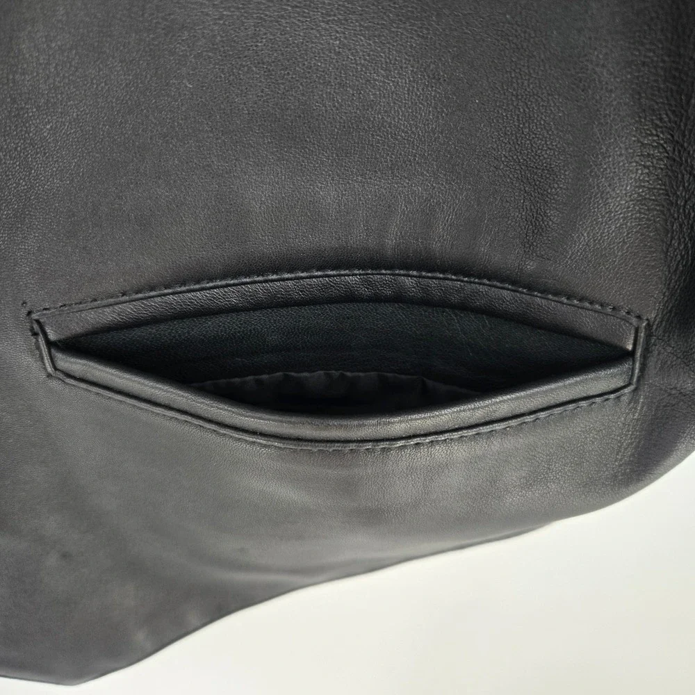 NWT Scully Lambskin Leather Vest Mens XL Buffalo Nickel Snap Biker Western Black